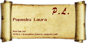 Popesku Laura névjegykártya
